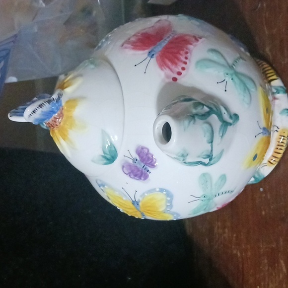 Hand Painted Floral Teapot - Picture 4 of 10